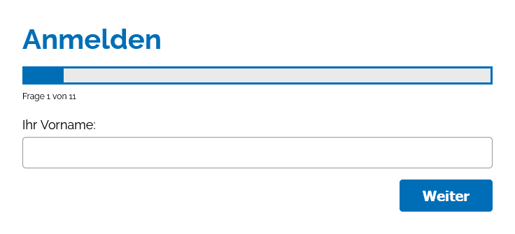 Wo ein Formular am besten sein soll