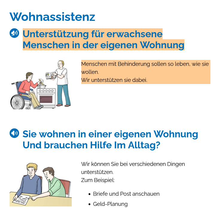 So soll die Vorlese-Funktion aussehen